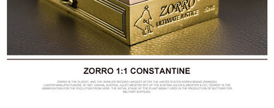 1:1 Limited Edition ZORRO Oversized Kerosene Lighter Metal Personality Constantine Creative Heavy Armor Oversized Lighter Gift