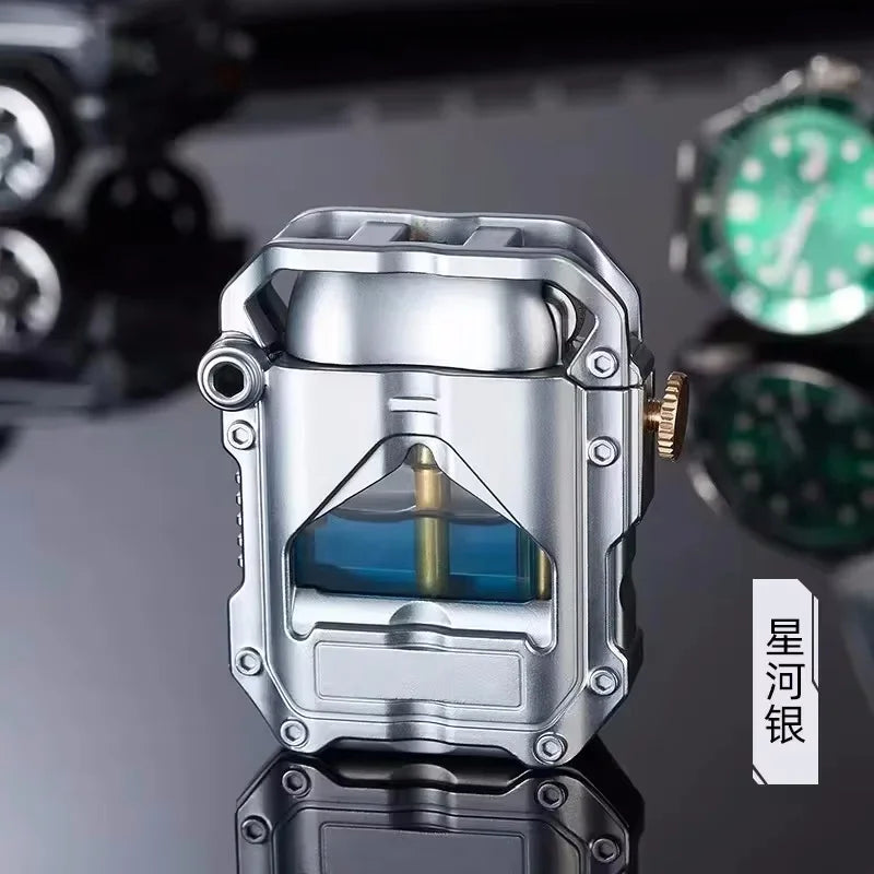 2025 New Zorro Kerosene Lighter Cyber Mecha Transparent Bin Rocker Cool Classic Torrens Tide Men Lighters