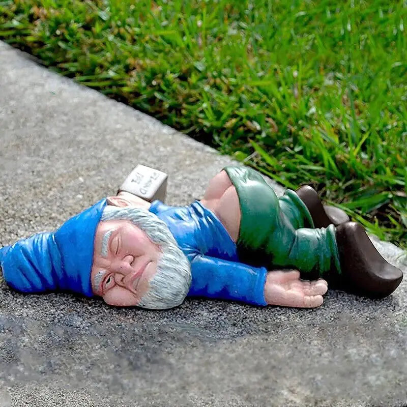 Tipsy Gnome Lawn Ornament