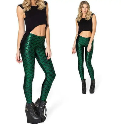 Leg Shaping Reflective Mermaid Leggings