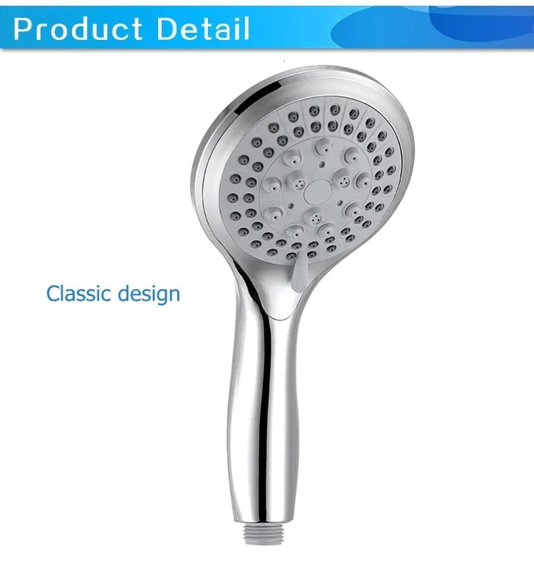 High Pressure Shower Head 5 Settings Handheld Shower Heads Spray With 5 FT Hose