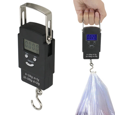 Portable Scale Travel LCD Digital Hanging Luggage Electronic 110lb / 50kg