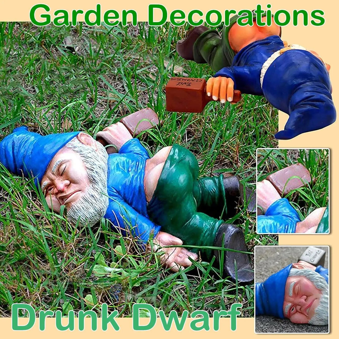Tipsy Gnome Lawn Ornament