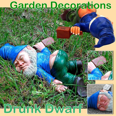 Tipsy Gnome Lawn Ornament
